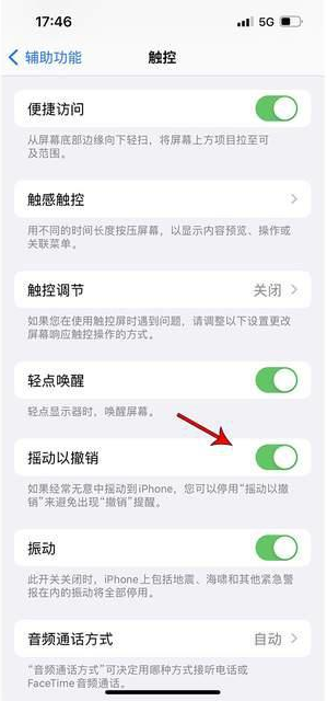 水磨沟苹果手机维修分享iPhone手机如何设置摇一摇删除文字 